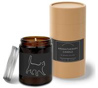 Hippowarehouse Black Cat Candle Aromatherapy 40hr Scented Gift Set Anxiety Relief Sleep Vegan 200g R