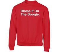 Hippowarehouse Blame it on the Boogie Kids Children's Unisex Jumper Sweatshirt Pullover Red