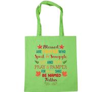 Hippowarehouse Blessed are those who spoil and snuggle hug and hope pray and pamper for those shall be called father Tote Shopping Gym Beach Bag 42cm x38cm, 10 litres