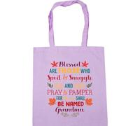 Hippowarehouse Blessed are those who spoil and snuggle hug and hope pray and pamper for those shall be called grandma Tote Shopping Gym Beach Bag 42cm x38cm, 10 litres