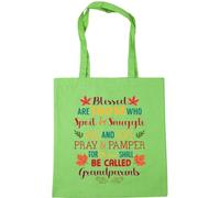 Hippowarehouse Blessed are those who spoil and snuggle hug and hope pray and pamper for those shall be called grandparents Tote Shopping Gym Beach Bag 42cm x38cm, 10 litres