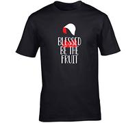 Hippowarehouse Blessed Be The Fruit Unisex Short Sleeve t-Shirt (Specific Size Guide in Description) Black