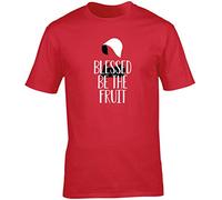 Hippowarehouse Blessed Be The Fruit Unisex Short Sleeve t-Shirt (Specific Size Guide in Description) Red