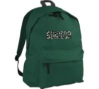 Hippowarehouse Bonjour Leopard Print Typography Wild Animal Safari Chic backpack ruck sack Dimensions: 31 x 42 x 21 cm Capacity: 18 litres