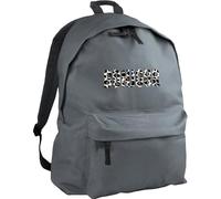 Hippowarehouse Bonjour Leopard Print Typography Wild Animal Safari Chic backpack ruck sack Dimensions: 31 x 42 x 21 cm Capacity: 18 litres