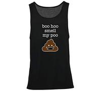 Hippowarehouse Boo hoo Smell My Poo Vest Scoop Sleeve Unisex Tank top Black