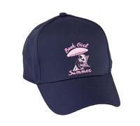 Hippowarehouse Book Girl Summer for Book Lovers Reading on the Beach Premium Printed 5 Panel Baseball Cap hat OneSize Adults Navy
