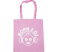 Hippowarehouse Born 2 dj Tote Shopping Gym Beach Bag 42cm x38cm, 10 litres