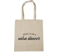 Hippowarehouse Born to be a salsa dancer Tote Shopping Gym Beach Bag 42cm x38cm, 10 litres