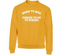 Hippowarehouse Born to Box Forced to go to School Kids Children's Unisex Jumper Sweatshirt Pullover