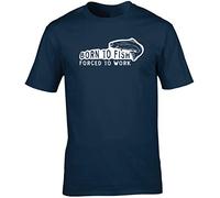 Hippowarehouse Born to Fish Forced to Work Unisex Short Sleeve t-Shirt (Specific Size Guide in Description)
