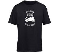 Hippowarehouse Born to Go Biking with My Daddy Kids Children's Short Sleeve t-Shirt