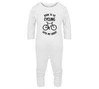 Hippowarehouse Born to Go Cycling with My Daddy Baby Romper All in one Piece Unisex White