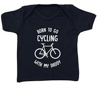 Hippowarehouse Born to Go Cycling with My Daddy Baby Unisex t-Shirt Short Sleeve Black