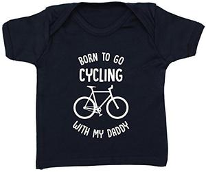 Hippowarehouse Born to Go Cycling with My Daddy Baby Unisex t-Shirt Short Sleeve Black