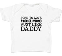 Hippowarehouse Born to Love Rock Climbing just Like Daddy Baby Unisex t-Shirt Short Sleeve White