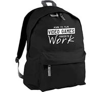 HippoWarehouse Born to Play Video Games Forced to Work Backpack ruck Sack Dimensions: 31 x 42 x 21 cm Capacity: 18 litres