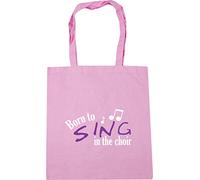 Hippowarehouse Born To Sing In The Choir Tote Shopping Gym Beach Bag 42cm x38cm, 10 litres
