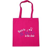 Hippowarehouse Born To Sing In The Choir Tote Shopping Gym Beach Bag 42cm x38cm, 10 litres
