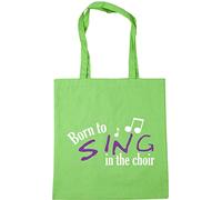 Hippowarehouse Born To Sing In The Choir Tote Shopping Gym Beach Bag 42cm x38cm, 10 litres