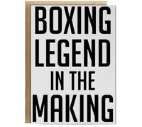 Hippowarehouse Boxing legend in the making Birthday Card A5 Personalised with envelope for him for her Funny Cards for Men and Women Blank inside option