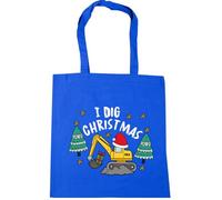 Hippowarehouse Boys Christmas Digger Design I Dig Christmas Tote Shopping Gym Beach Bag 42cm x38cm, 10 litres