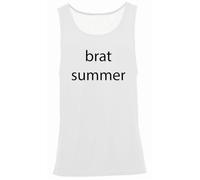Hippowarehouse brat Summer Vest Scoop Sleeve Unisex Tank top White