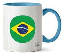 Hippowarehouse Brazil Flag Printed Mug Various Colour Options Ceramic Cup Kitchenware 11oz