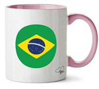 Hippowarehouse Brazil Flag Printed Mug Various Colour Options Ceramic Cup Kitchenware 11oz