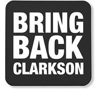 Hippowarehouse Bring back clarkson pack of 2 coasters gloss finish durable backing 9cm x 9cm
