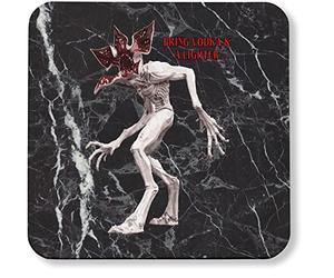 Hippowarehouse Bring Vodka and a Lighter demogorgon demon printed coaster gloss finish durable backing 9cm x 9cm 2 pack