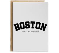 Hippowarehouse BROOKLYN MASSACHUSETTS Personalised Card A5 with envelope for him for her Funny Cards for Men and Women Blank inside option