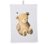 Hippowarehouse Brown Bear with Bee Flying Watercolour Cute Nursery Art Tea Towel Eco Printed Dish Cloth Kitchen accessory 50cmx70cm 100% Cotton