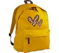 Hippowarehouse Brown Leopard Print Hearts Wild Animal Safari Chic backpack ruck sack Dimensions: 31 x 42 x 21 cm Capacity: 18 litres
