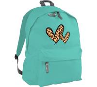 Hippowarehouse Brown Leopard Print Hearts Wild Animal Safari Chic backpack ruck sack Dimensions: 31 x 42 x 21 cm Capacity: 18 litres