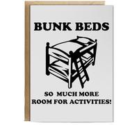 Hippowarehouse Bunkbeds, So Much More Room For Activities! Movie Quote Birthday Card A5 Personalised with envelope for him for her Funny Cards for Men and Women Blank inside option