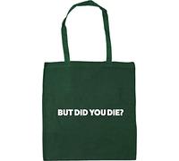 Hippowarehouse But did you die? Tote Shopping Gym Beach Bag 42cm x38cm, 10 litres