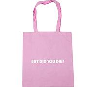 Hippowarehouse But did you die? Tote Shopping Gym Beach Bag 42cm x38cm, 10 litres