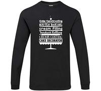 Hippowarehouse Cake Constructing Batter Baking Cream Filling Fondant Rolling Crumb Coating Cake Decorator Unisex Long Sleeve t-Shirt