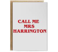 Hippowarehouse Call me Mrs Harrington steve hawkins Birthday Card A5 Personalised with envelope for him for her Funny Cards for Men and Women Blank inside option