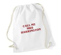 Hippowarehouse Call me Mrs Harrington steve hawkins Drawstring Cotton School Gym Bag 37cm x 46cm, 12 litres