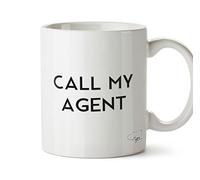 Hippowarehouse Call My Agent Printed Mug Cup Ceramic 10oz