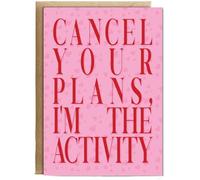 Hippowarehouse Cancel your plans, i'm the activity Personalised Card A5 with envelope for him for her Funny Cards for Men and Women Blank inside option