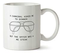 Hippowarehouse Cannibal Serial Killer Dinner Joke Printed Mug Various Colour Options Ceramic Cup Kitchenware 10oz