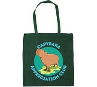 Hippowarehouse capybara appreciation club Tote Shopping Gym Beach Bag 42cm x38cm,10 litres