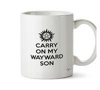 Hippowarehouse Carry On My Wayward Son Printed Mug Cup Ceramic 10oz