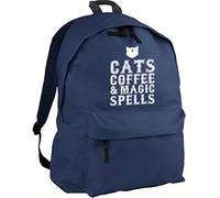 Hippowarehouse CATS COFFEE AND MAGIC SPELLS backpack ruck sack Dimensions: 31 x 42 x 21 cm Capacity: 18 litres