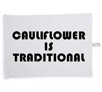 Hippowarehouse cauliflower is traditional Tea Towel Eco Printed Dish Cloth Kitchen accessory 50cmx70cm 100% Cotton