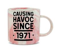 Hippowarehouse Causing Havoc Since 1971 Birthday Printed Mug Various Colour Options Ceramic Cup Kitchenware 11oz