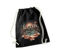 Hippowarehouse Celestial Desert Graphic Crystal Geometry Fantasy Art Vintage Style Drawstring Cotton School Gym Bag 37cm x 46cm, 12 litres